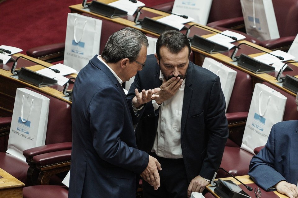 Σωκράτης Φάμελλος και Νίκος Παππάς -Ο κ. Φάμελλος είναι ο νέος πρόεδρος της ΚΟ του ΣΥΡΙΖΑ