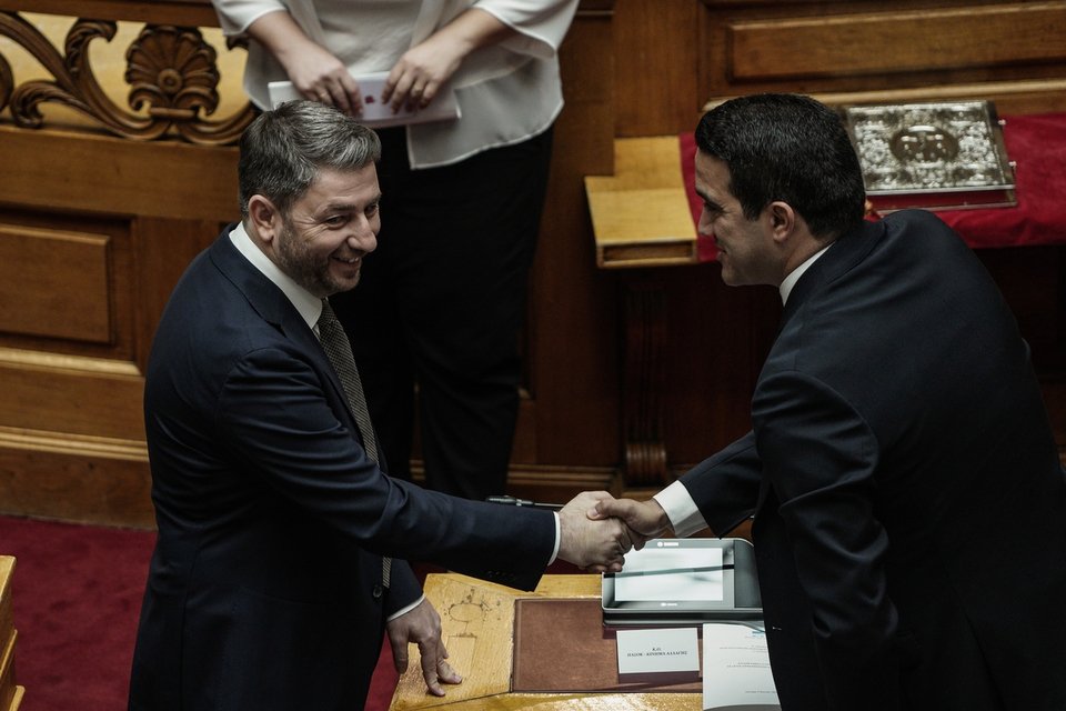 Ο «πρωτάρης» ως βουλευτής, αρχηγός του ΠΑΣΟΚ Νίκος Ανδρουλάκης