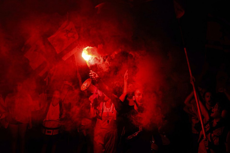 Διαδήλωση κατά της δικαστικής μεταρρύθμισης στο Τελ Αβίβ