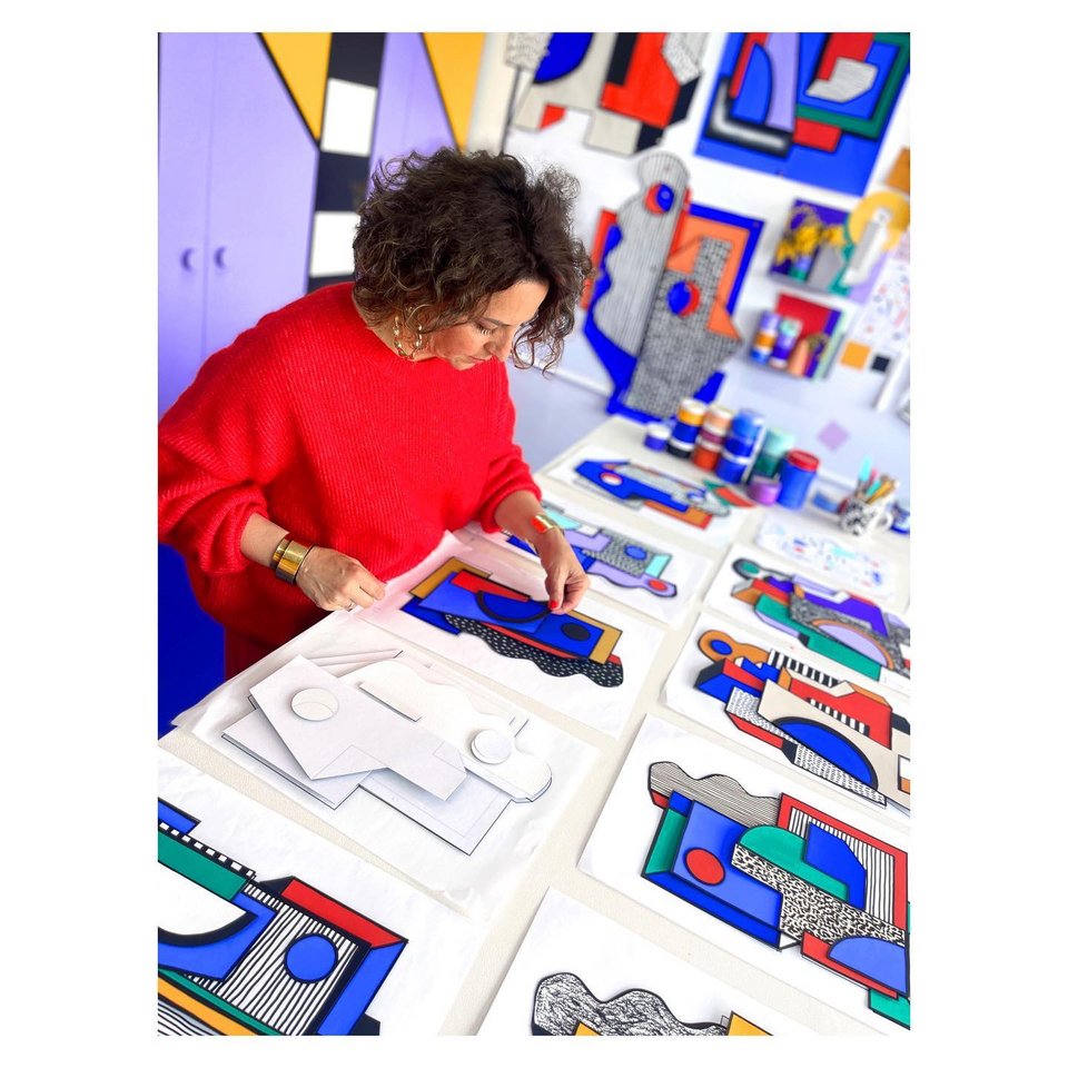 Η Camille Walala στο ατελιέ της / Φωτογραφία: camillewalala/Instagram