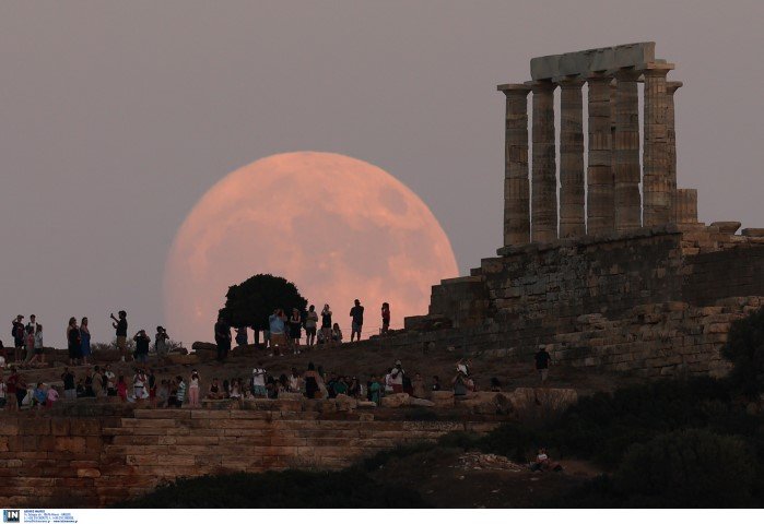 Η εικόνα από το Σούνιο / Φωτογραφία: INTIME