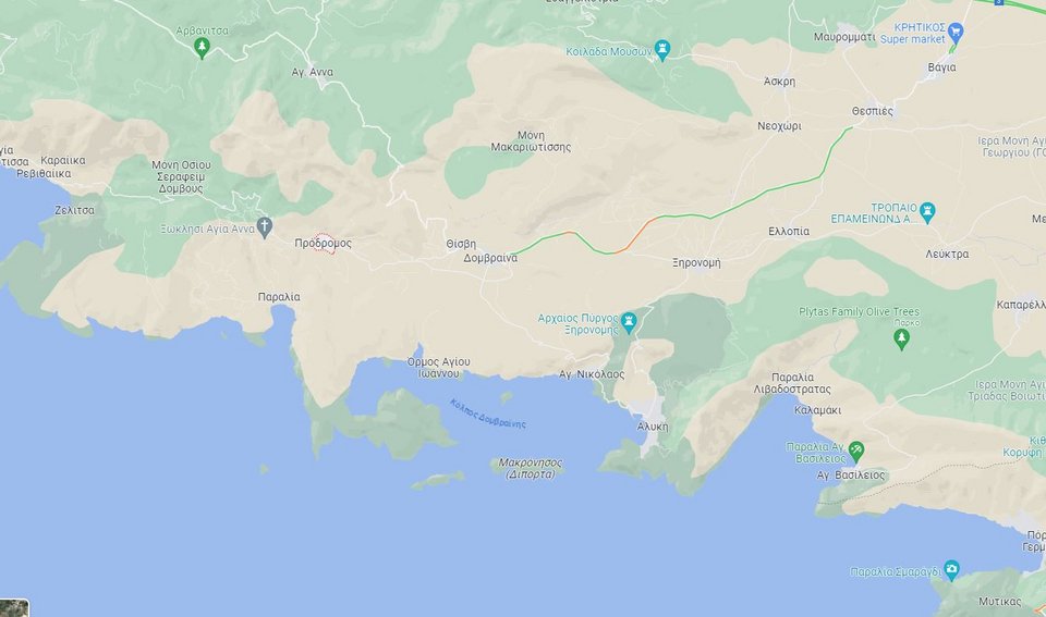 Το σημείο όπου ξέσπασε η φωτιά στη Βοιωτία