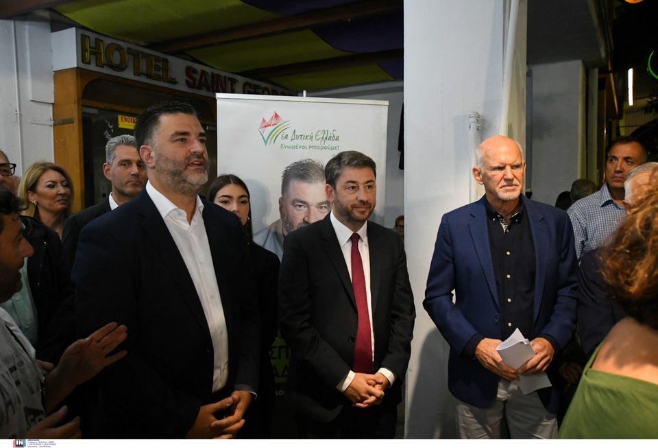 Ο Νίκος Ανδρουλάκης στην Πάτρα / Φωτογραφία: Intime