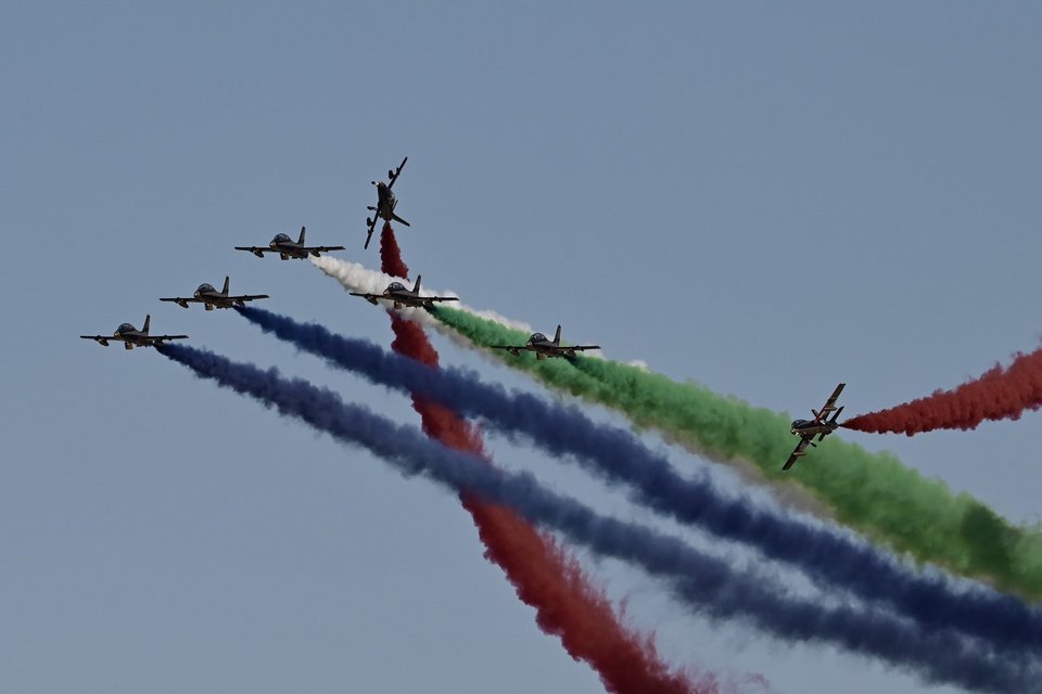 Σχηματισμοί μαχητικών αεροσκαφών στο Athens Flying Week 2023, στην Τανάγρα