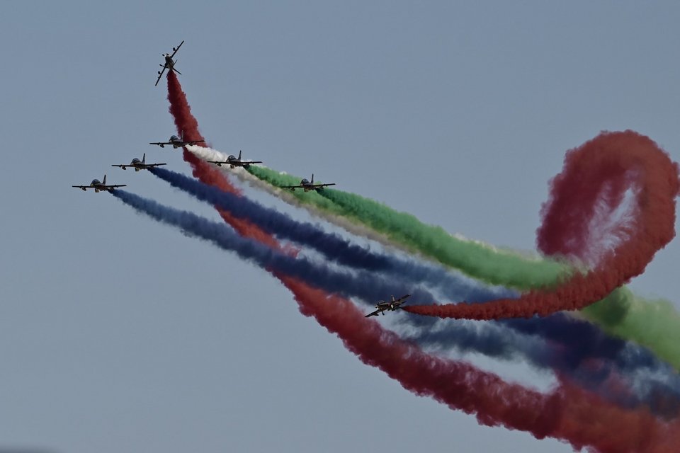 Σχηματισμοί μαχητικών αεροσκαφών στο Athens Flying Week 2023, στην Τανάγρα