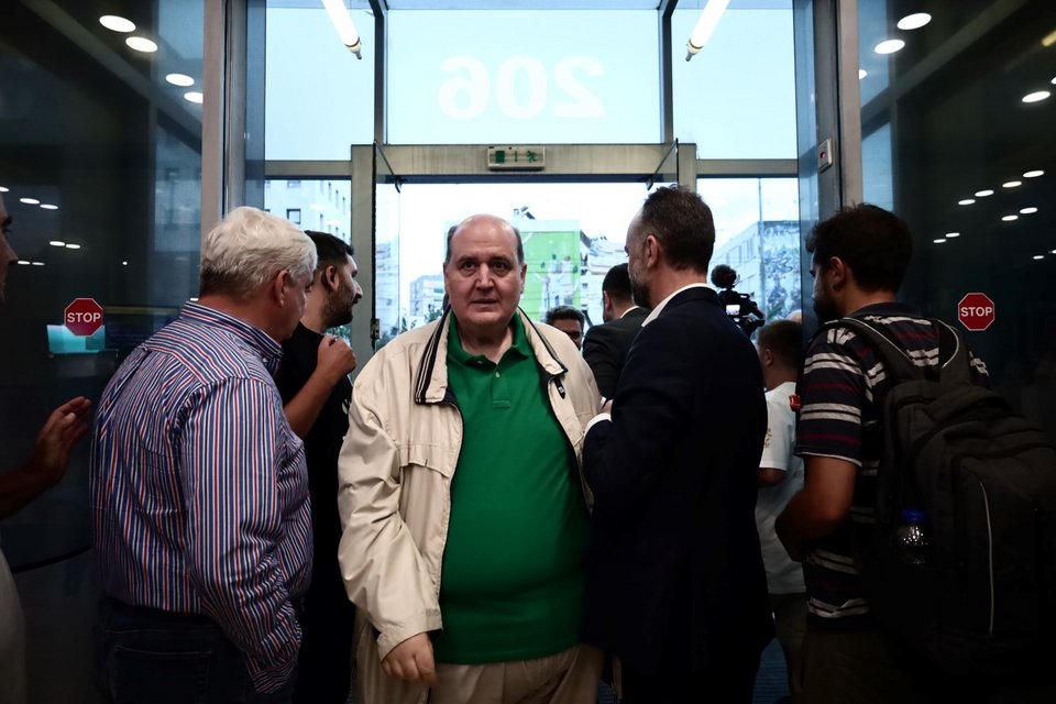 Ο Νίκος Φίλης ανάμεσα στα στελέχη που έδωσαν το «παρών» / Φωτογραφία: Eurokinissi-ΚΩΣΤΑΣ ΤΖΟΥΜΑΣ