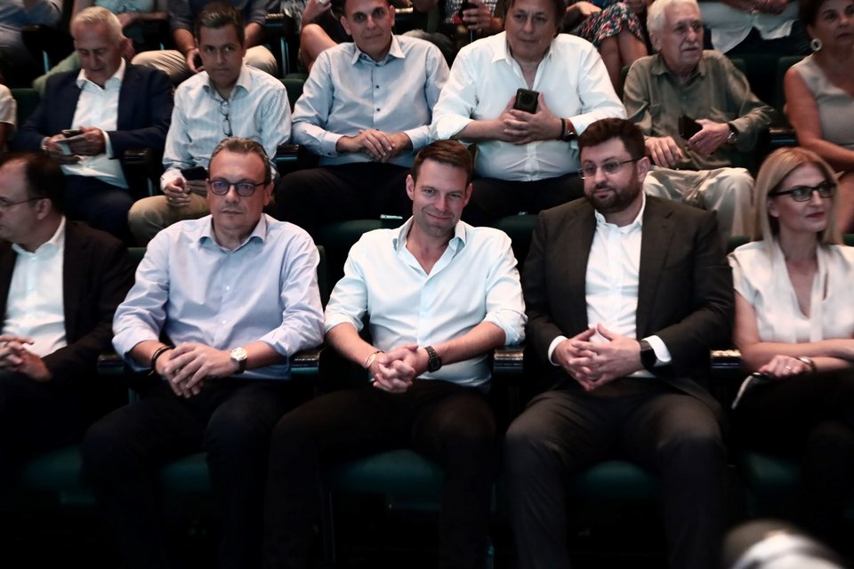 Εκδήλωση παρουσίασης του ψηφοδελτίου της Ανοικτής Πόλης του Κώστα Ζαχαριάδη για τον δήμο της ΑΘήνας -Παρών ο νέος πρόεδρος του ΣΥΡΙΖΑ, Στέφανος Κασσελάκης / Φωτογραφία: Eurokinissi-ΚΩΣΤΑΣ ΤΖΟΥΜΑΣ