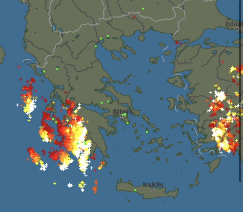 Χάρτης κακοκαιρίας daniel