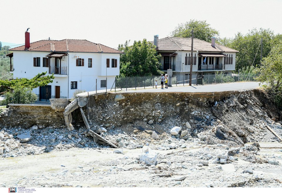 Καταστροφές από την κακοκαιρία Daniel στο Μπελεγρίνο στο Πήλιο- Φωτογραφία: Συκιώτης Γιάννης/Intime News