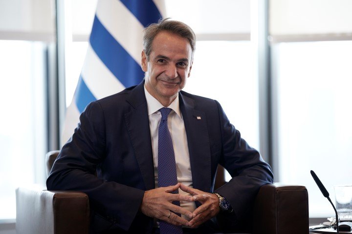 Ο Κυριάκος Μητσοτάκης στη συνάντηση με τον Ταγίπ Ερντογάν στη Νέα Υόρκη / Φωτογραφία: Γρ. Τύπου Πρωθυπουργού/Δημήτρης Παπαμήτσος