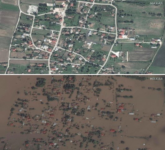 Satellite image ©2023 Maxar Technologies via AP