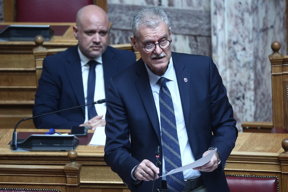 O υφυπουργός Κλιματικής Κρίσης και Πολιτικής Προστασίας Ευάγγελος Τουρνάς στην Βουλή