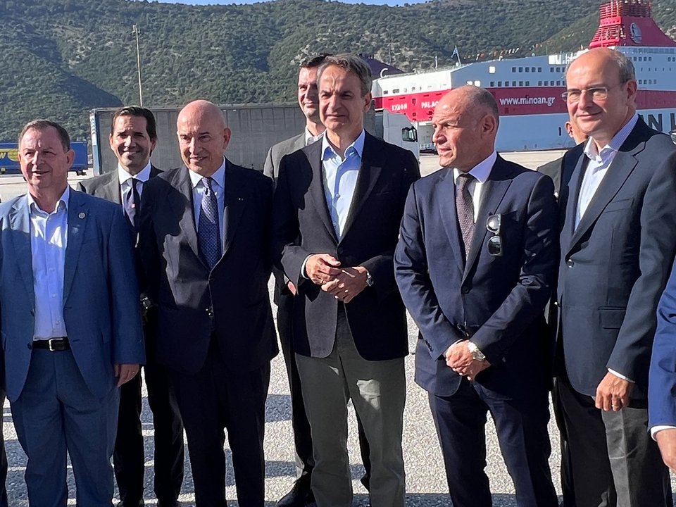 Ο πρωθυπουργός Κυριάκος Μητσοτάκης στο Λιμάνι της Ηγουμενίτσας