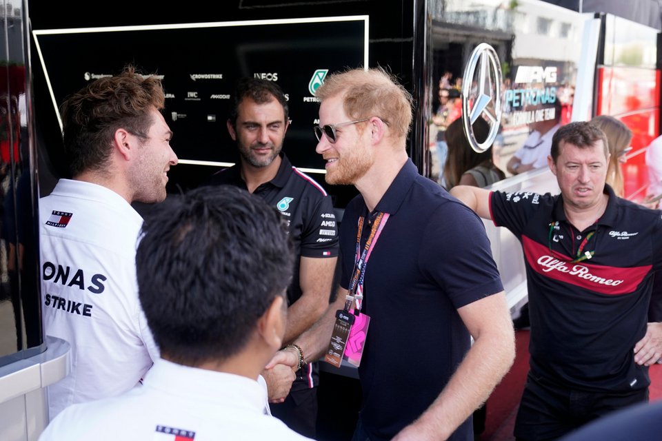 Ο πρίγκιπας Χάρι στο Grand Prix της F1 