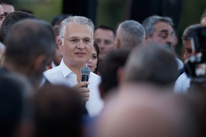 Ο υποψήφιος περιφερειάρχης Πελοποννήσου, Δημήτρης Πτωχός / Φωτογραφία: ΔΗΜΗΤΡΗΣ ΠΑΠΑΜΗΤΣΟΣ/ΓΡΑΦΕΙΟ ΤΥΠΟΥ ΠΡΩΘΥΠΟΥΡΓΟΥ