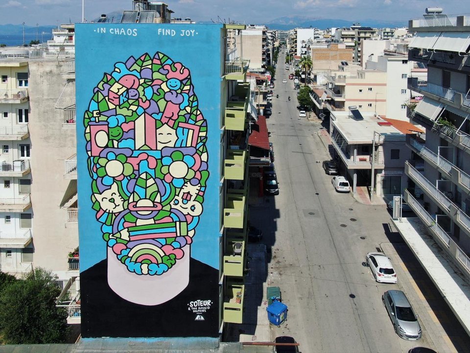 Το mural του Soteur στην Πάτρα στο πλαίσιο του Street Art Festival Patras