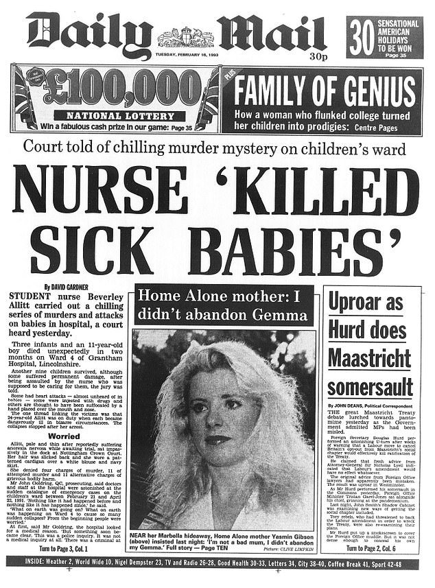 Οι αναφορές της Daily Mail για τα εγκλήματα της Άλιτ κατά τη διάρκεια της δίκης της το 1993