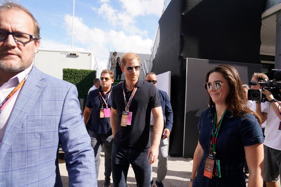 Ο πρίγκιπας Χάρι στο Grand Prix της F1