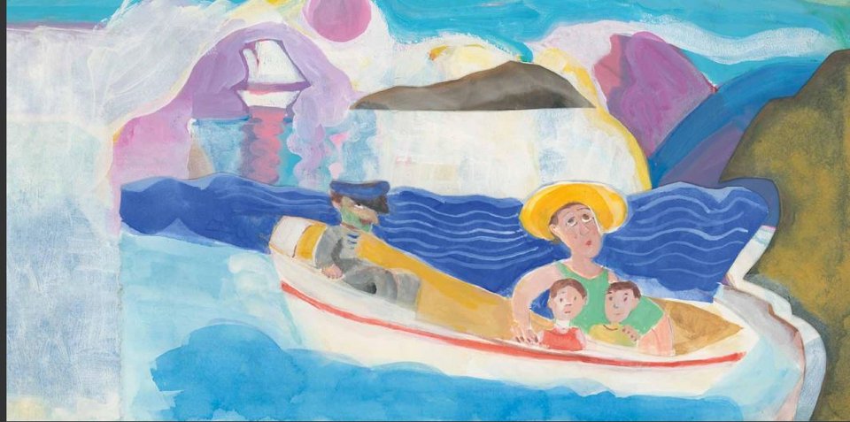 Σχέδιο του Αλέξη Κυριτσόπουλου από το βιβλίο «Η μπάλα», που μόλις κυκλοφόρησε από τις εκδόσεις Ίκαρος.