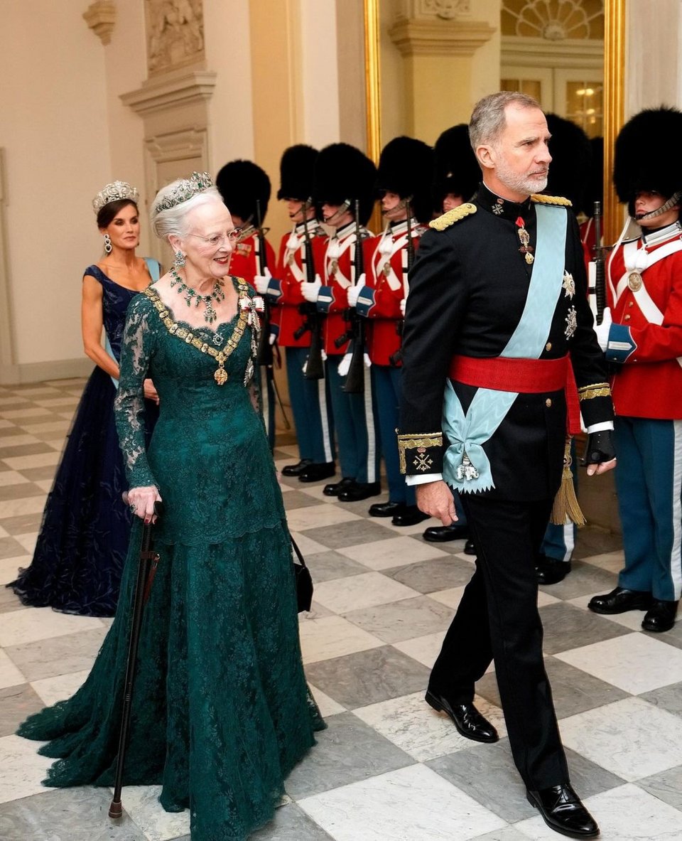 Βασιλιάς Φελίπε και βασίλισσα Λετίθια της Ισπανίας και βασίλισσα Μαργκρέτε της Δανίας