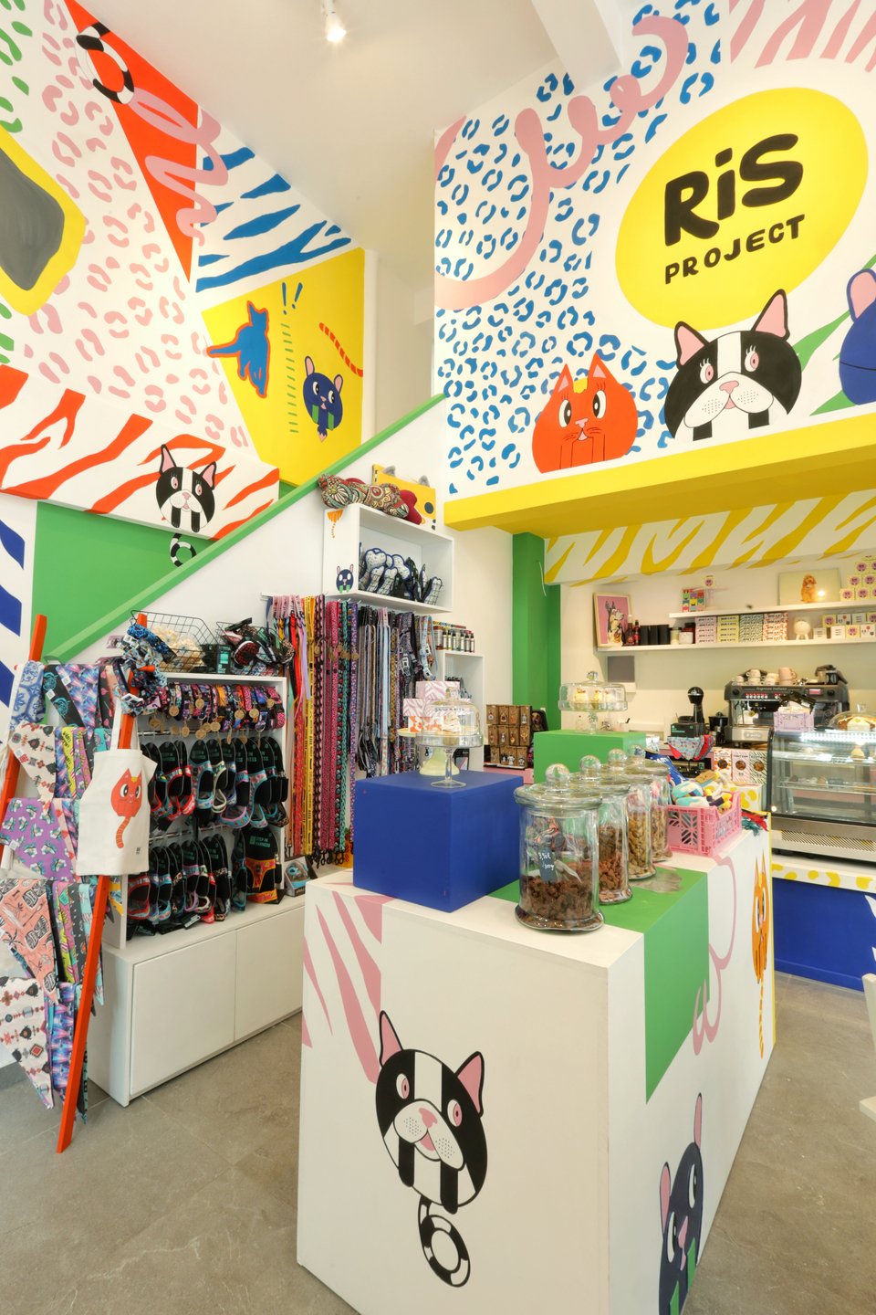 Άποψη από το pet shop cafe Ris Project στο Παγκράτι, του οποίου συνιδιοκτήτρια είναι η Μελίνα Κοάν.