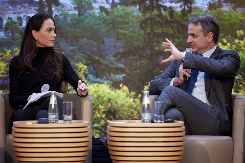 Ο Κυριάκος Μητσοτάκης στη συζήτηση στο Ίδρυμα Adenauer με θέμα «Ελλάδα και Ευρώπη -Ένα νέο κεφάλαιο με πρωθυπουργό τον Κυριάκο Μητσοτάκη» -Φωτογραφία: Γραφείο Τύπου Πρωθυπουργού/Δημήτρης Παπαμήτσος