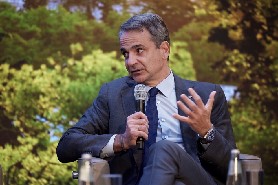 Ο Κυριάκος Μητσοτάκης στη συζήτηση στο Ίδρυμα Adenauer με θέμα «Ελλάδα και Ευρώπη -Ένα νέο κεφάλαιο με πρωθυπουργό τον Κυριάκο Μητσοτάκη» -Φωτογραφία: Γραφείο Τύπου Πρωθυπουργού/Δημήτρης Παπαμήτσος