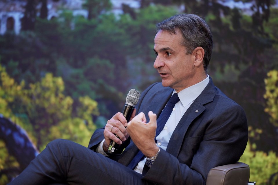 Ο Κυριάκος Μητσοτάκης στη συζήτηση στο Ίδρυμα Adenauer με θέμα «Ελλάδα και Ευρώπη -Ένα νέο κεφάλαιο με πρωθυπουργό τον Κυριάκο Μητσοτάκη» -Φωτογραφία: Γραφείο Τύπου Πρωθυπουργού/Δημήτρης Παπαμήτσος