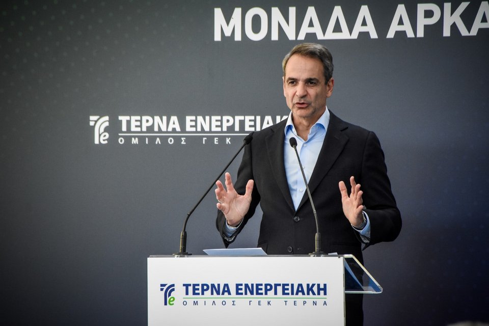 Ο Κυριάκος Μητσοτάκης στη μονάδα διαχείρισης απορριμμάτων της Πελοποννήσου / Φωτογραφία: ΒΑΣΙΛΗΣ ΠΑΠΑΔΟΠΟΥΛΟΣ/EUROKINISSI