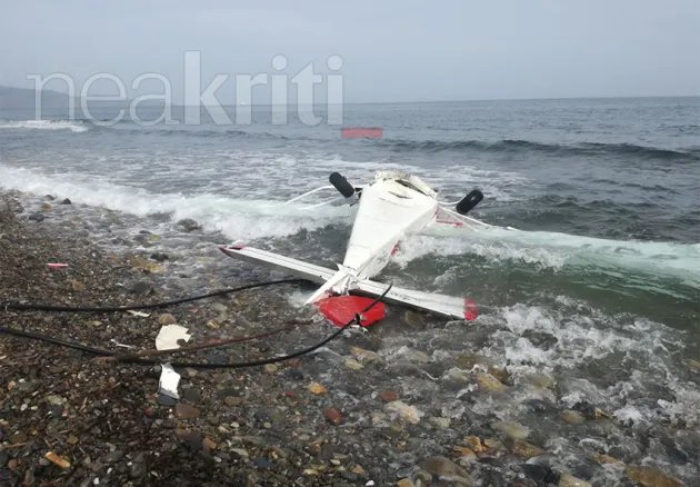 Χανιά, μονοκινητήριο αεροσκάφος που έπεσε