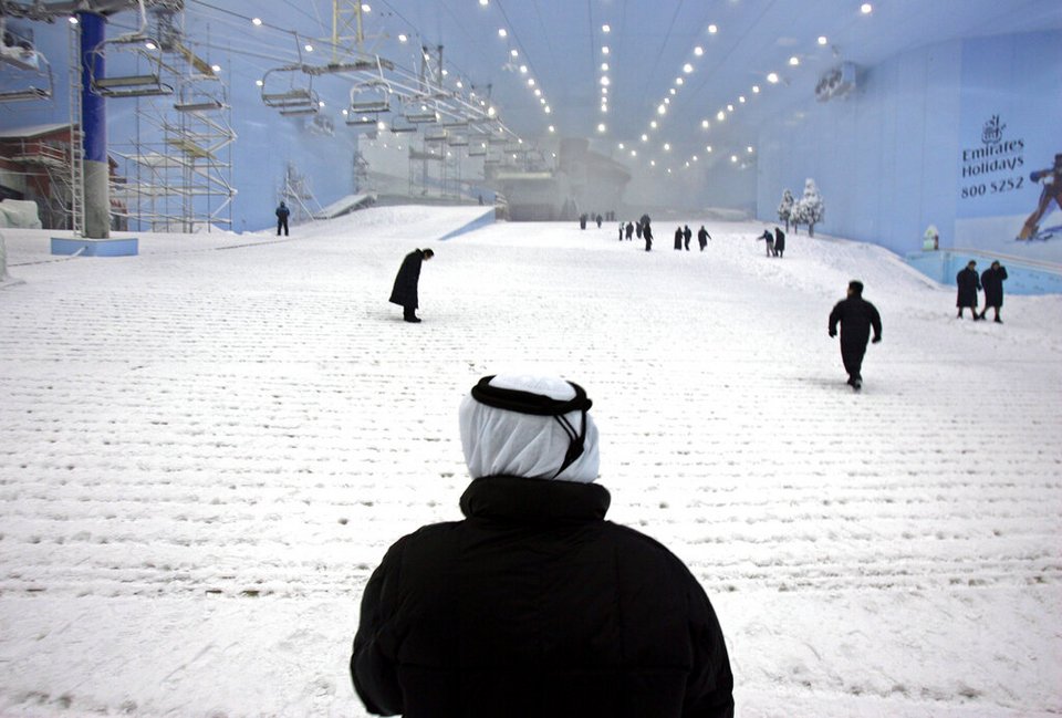 Χιονισμένη πλαγιά στο Ski Dubai