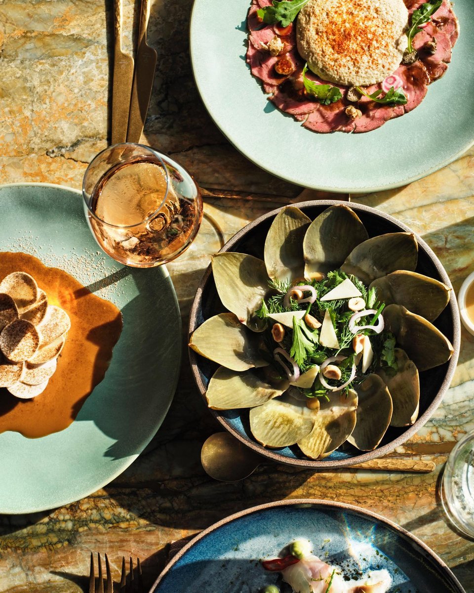 Πιάτα από το μενού που επιμελήθηκε ο διακεκριμένος Hervé Pronzato και εκτελεί ο ταλαντούχος σεφ Δημήτρης Κανταράκης  / Φωτογραφία: 10urbanroof/Instagram