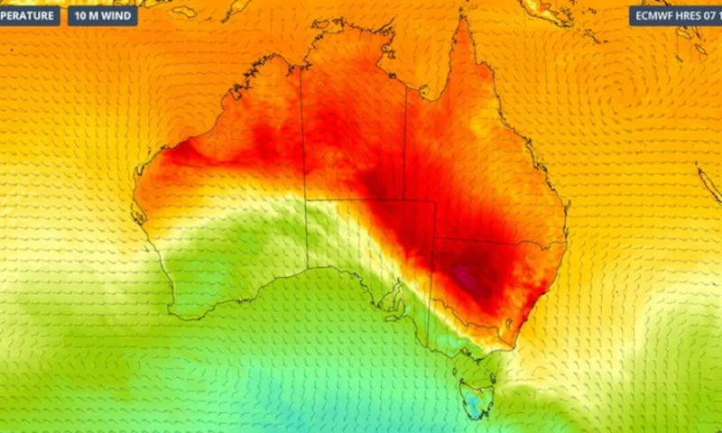 Ο υδράργυρος αναμένεται να εκτοξευθεί στους 40 βαθμούς Κελσίου σήμερα σε αρκετές περιοχές της Αυστραλίας