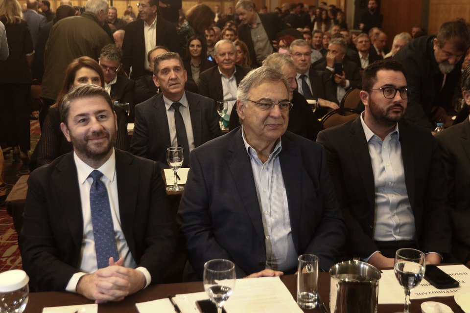 Νίκος Ανδρουλάκης, Νίκος Χριστοδουλάκης και Ανδρέας Σπυρόπουλος -Φωτογραφία: ΜΠΟΝΗΣ ΧΡΗΣΤΟΣ/Eurokinissi