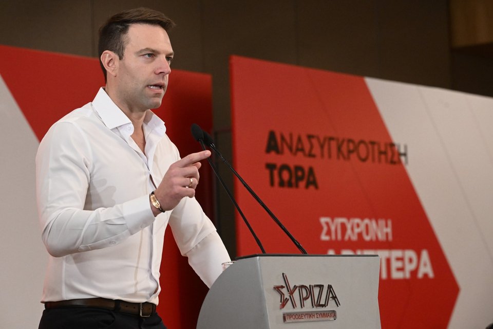 Ο Στέφανος Κασσελάκης στην ΚΕ του ΣΥΡΙΖΑ -Φωτογραφία: Eurokinissi/ΤΑΤΙΑΝΑ ΜΠΟΛΑΡΗ