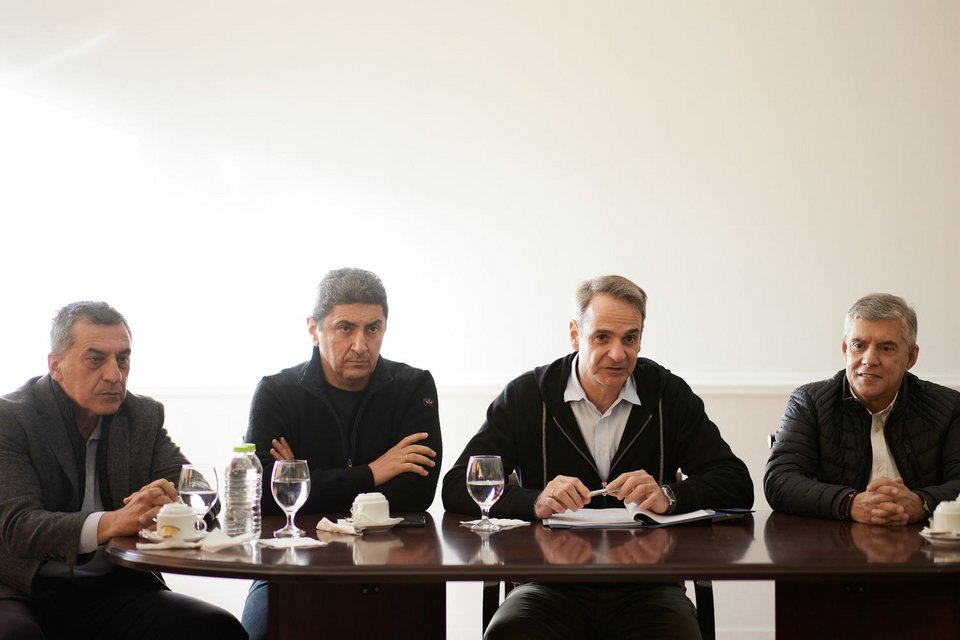 Δημήτρης Κουρέτας, Λευτέρης Αυγενάκης, Κυριάκος Μητσοτάκης, Κώστας Αγοραστός