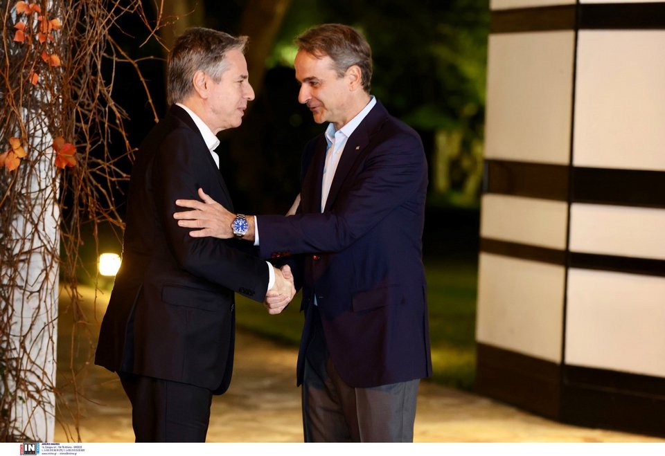 Συνάντηση Άντονι Μπλίνκεν με τον Κυριάκο Μητσοτάκη,