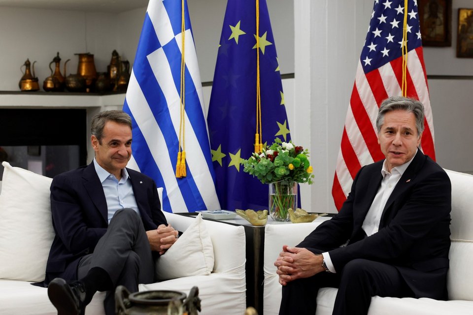 Συνάντηση Άντονι Μπλίνκεν με τον Κυριάκο Μητσοτάκη