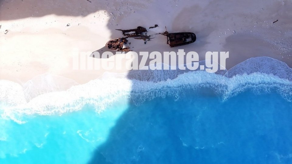 Πανέμορφη και ταυτόχρονα ανησυχητική φωτογραφία από ψηλά με το Ναυάγιο