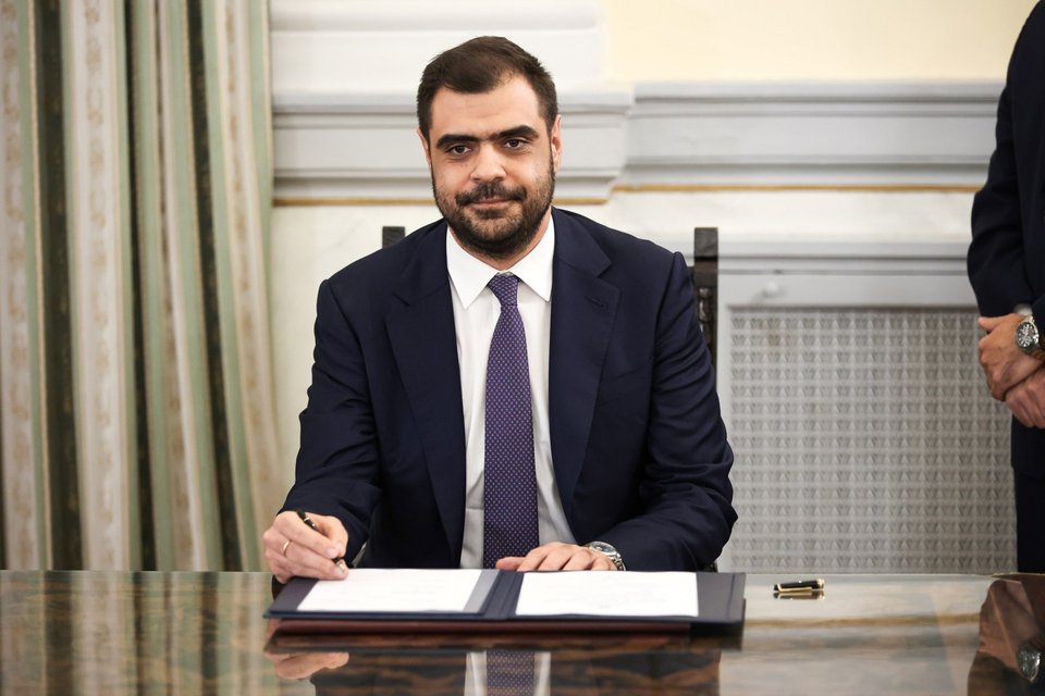 Ο υφυπουργός παρά τω πρωθυπουργώ Παύλος Μαρινάκης