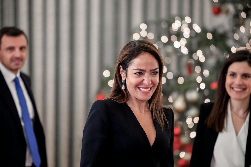 Η νέα υπουργός Εργασίας, Δόμνα Μιχαηλίδου / Φωτογραφία: Γιώργος Κονταρίνης/Eurokinissi