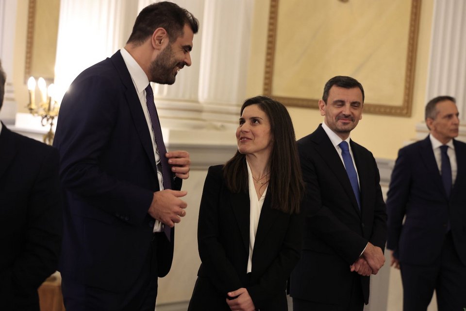 Παύλος Μαρινάκης, Ιωάννα Λυτρίβη και Ανδρέας Νικολακόπουλος / Φωτογραφία: Γιώργος Κονταρίνης/Eurokinissi