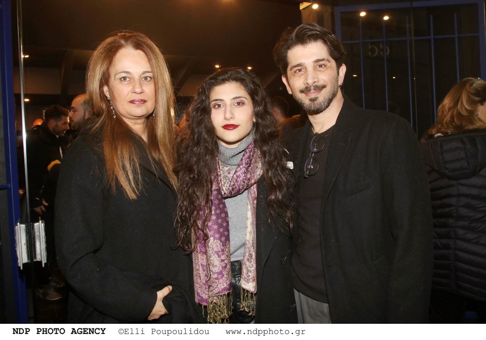 Μελίνα Παιονίδου και Χρήστος Σπανός με την κόρη τους, Μαρίνα Σπανού