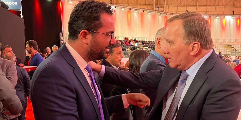 Ο Α. Σπυρόπουλος με τον Πρόεδρο του Ευρωπαϊκού Σοσιαλιστικού Κόμματος και πρώην Πρωθυπουργό της Σουηδίας, Stefan Löfven