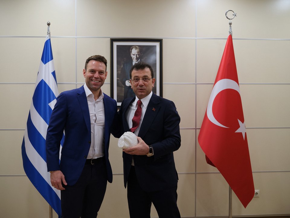 Συνάντηση του προέδρου του ΣΥΡΙΖΑ-ΠΣ, Στέφανου Κασσελάκη, με τον δήμαρχο Κωνσταντινούπολης, Εκρέμ Ιμάμογλου