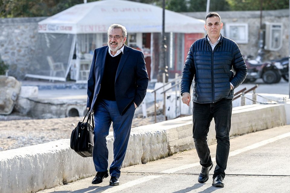 Ο Οθων Ηλιόπουλος και ο Γιώργος Καραμέρος