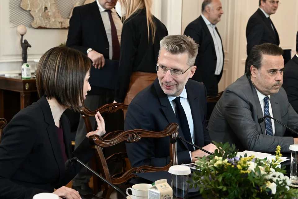 Ακης Σκέρτσος και Ειρήνη Αγαπηδάκη / Φωτογραφία: ΤΑΤΙΑΝΑ ΜΠΟΛΑΡΗ/EUROKINISSI