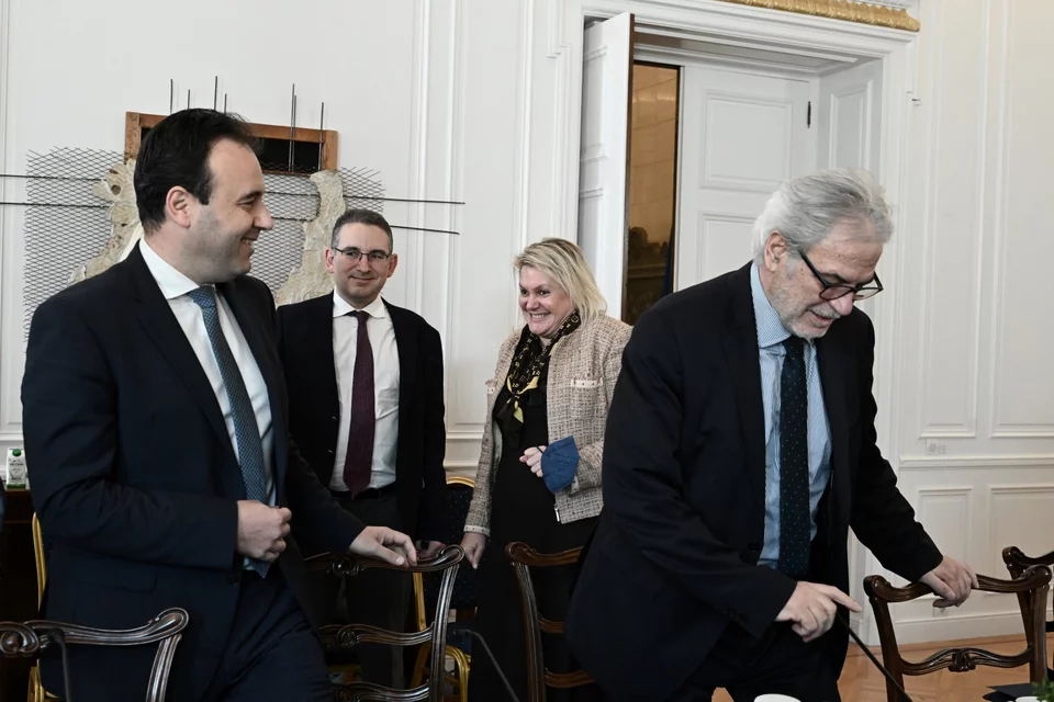 Δημήτρης Παπαστεργίου και Χρήστος Στυλιανίδης / Φωτογραφία: ΤΑΤΙΑΝΑ ΜΠΟΛΑΡΗ/EUROKINISSI