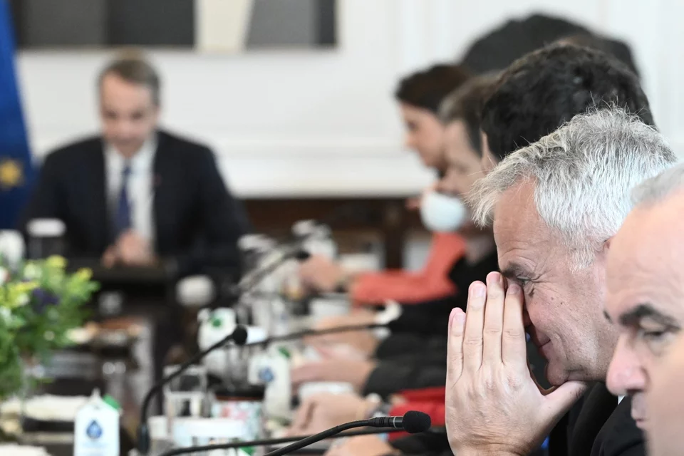 Ο υπουργός Επικρατείας Μάκης Βορίδης χαμογελά / Φωτογραφία: ΤΑΤΙΑΝΑ ΜΠΟΛΑΡΗ/EUROKINISSI