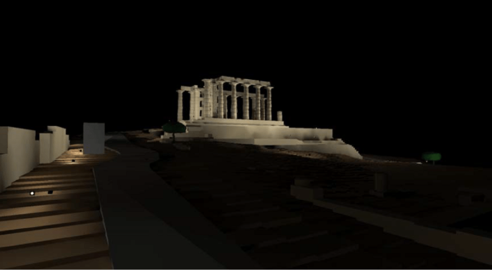 Νέος φωτισμός ανάδειξης του Ναού του Ποσειδώνα στο Σούνιο